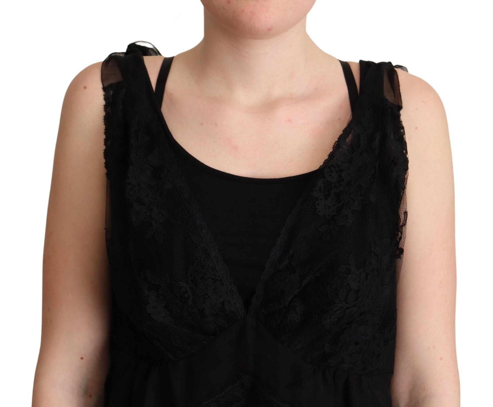 Lustrous Silk-Blend Lace Trim Camisole