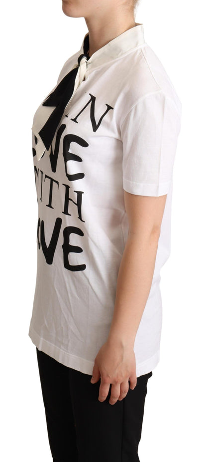 Chic Love Slogan Silk Cotton Tee