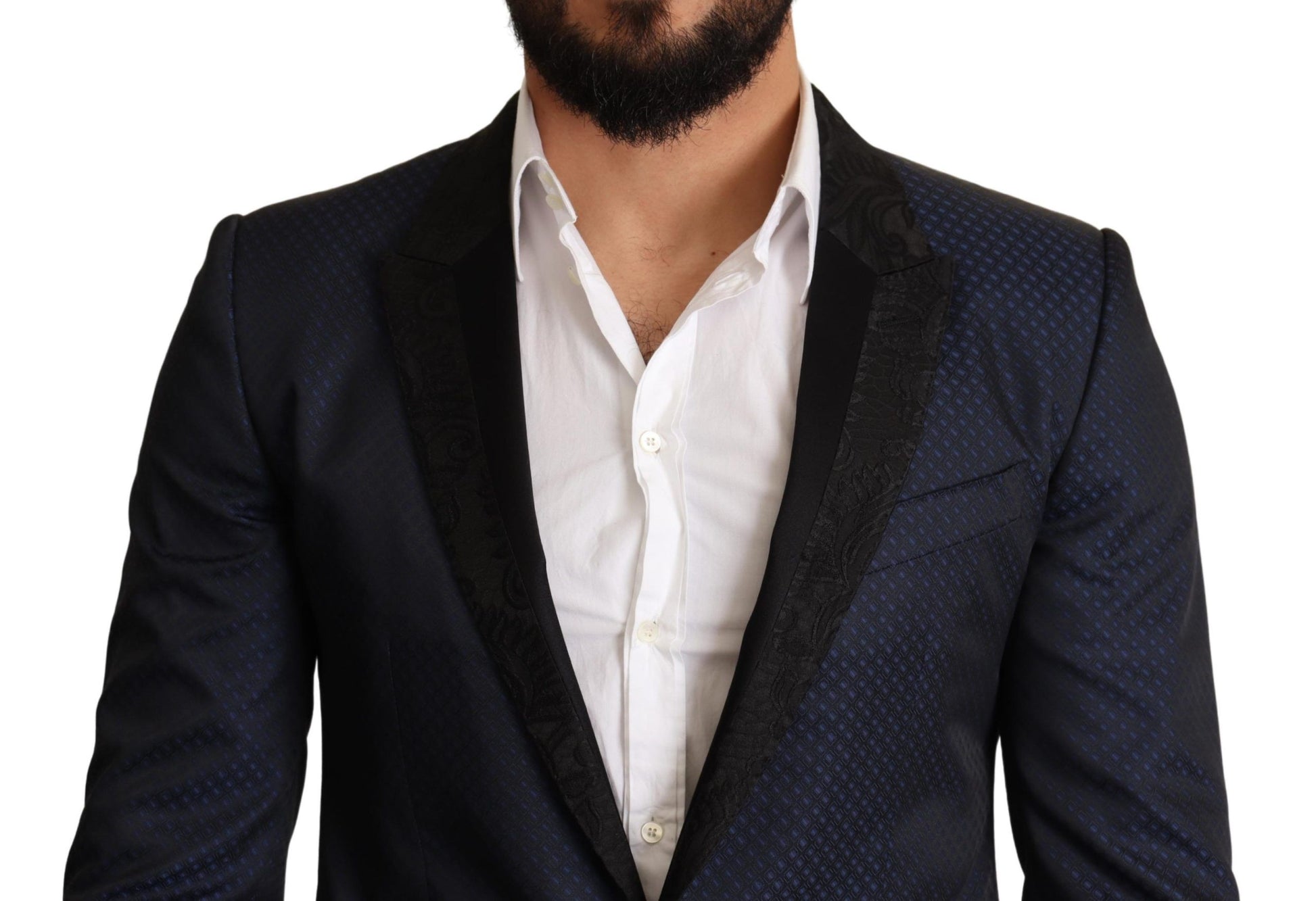 Elegant Blue Slim Fit Martini Blazer