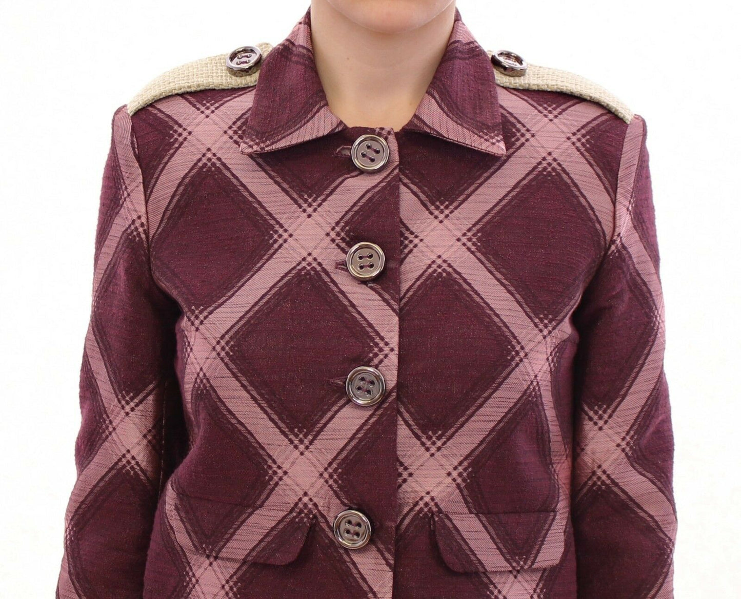 Elegant Multicolor Check Print Jacket