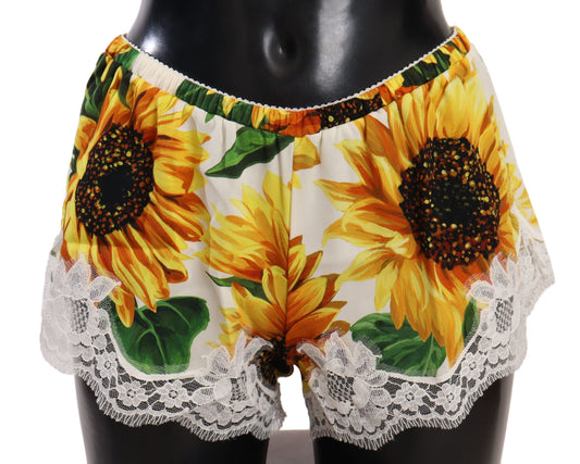 Sunflower Lace Lingerie Shorts - Silk Blend