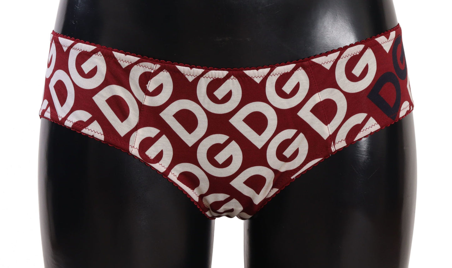 Chic Maroon White Logo Swim Bottoms