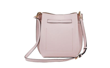 Emilia Small Powder Blush Pebble Leather Bucket Messenger Handbag