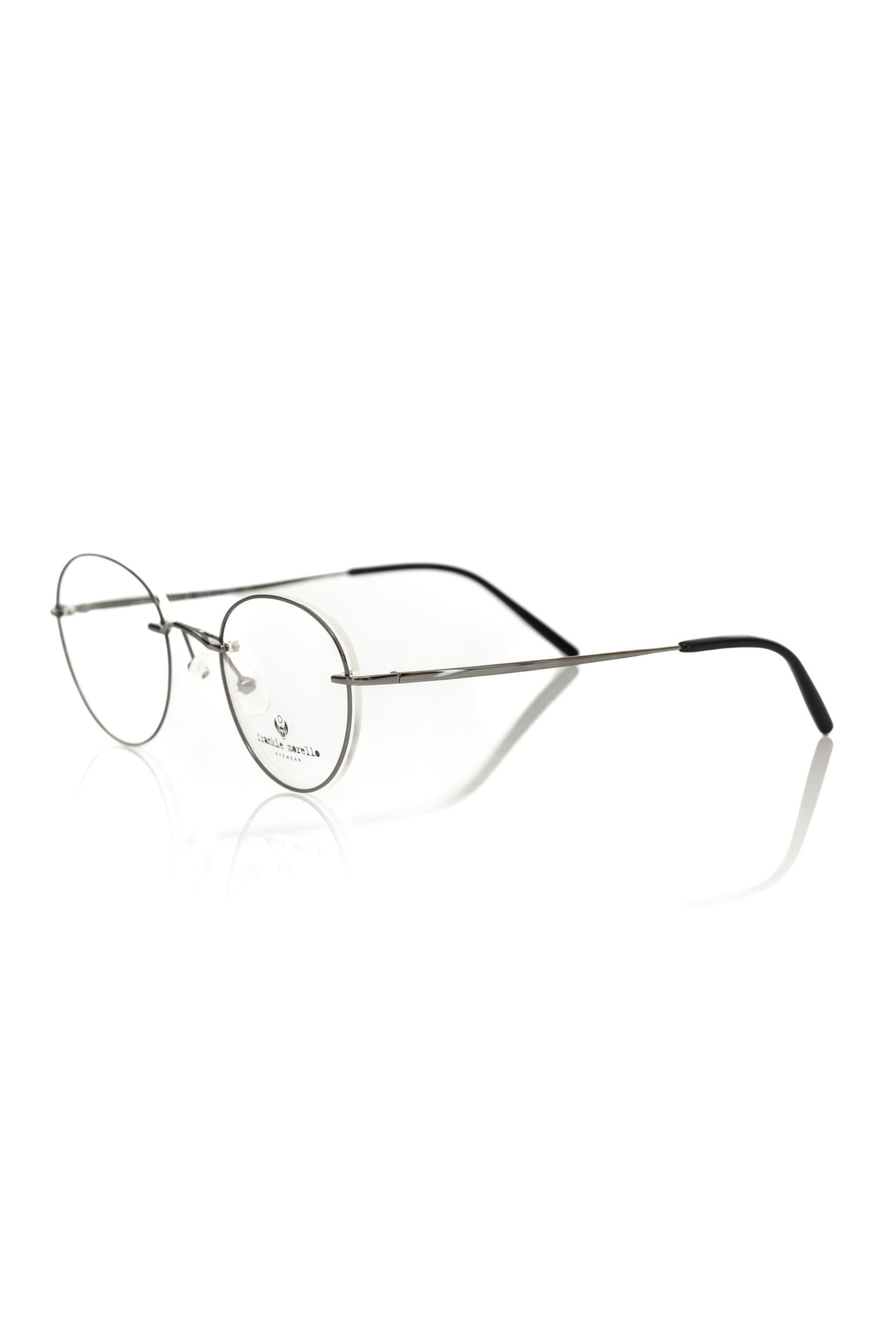 Gray Metallic Men's Eyeglass Frame