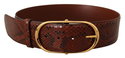 Elegant Python Snake Skin Leather Belt