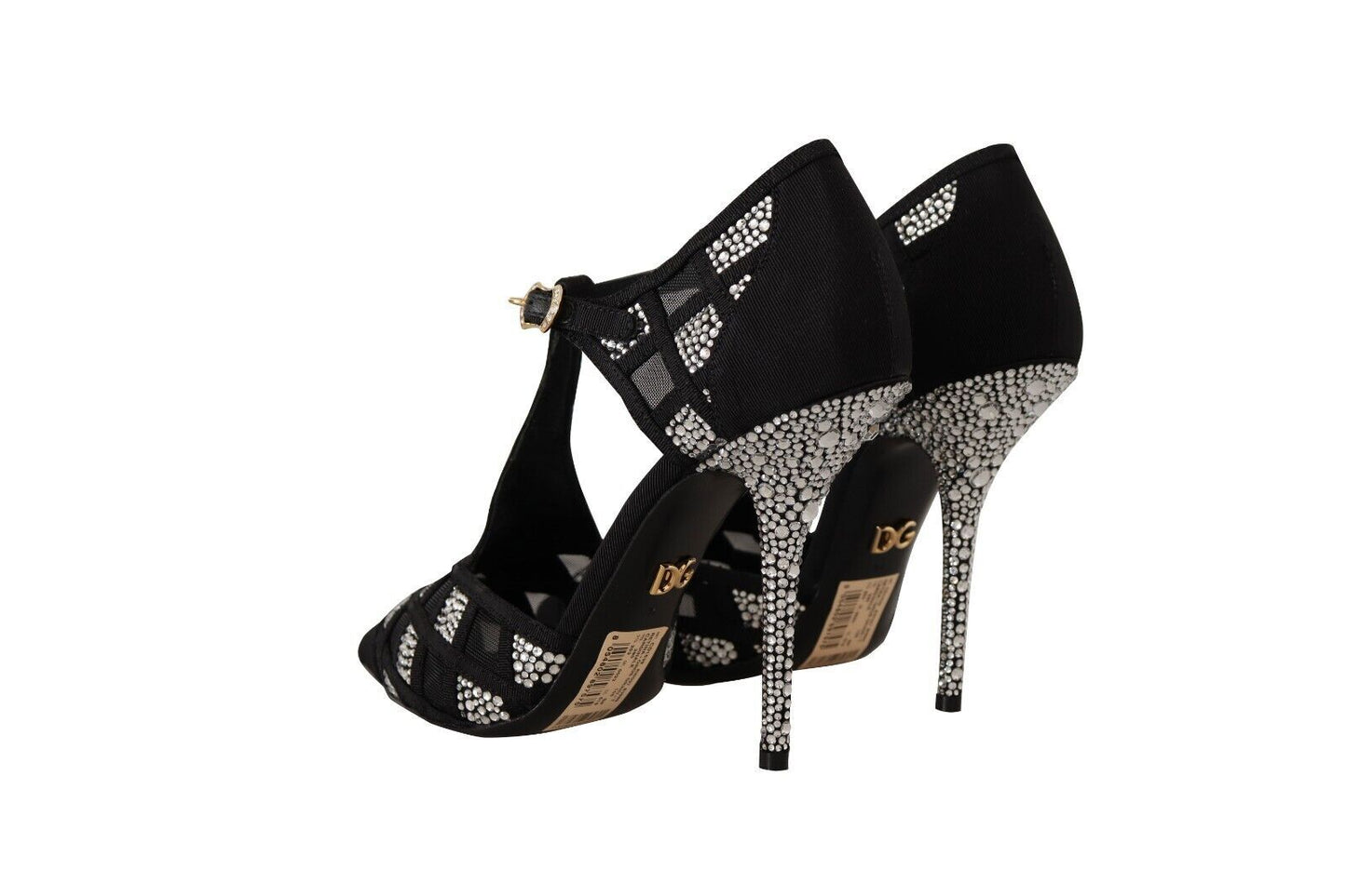 Elegant Crystal-Embellished Suede Pumps