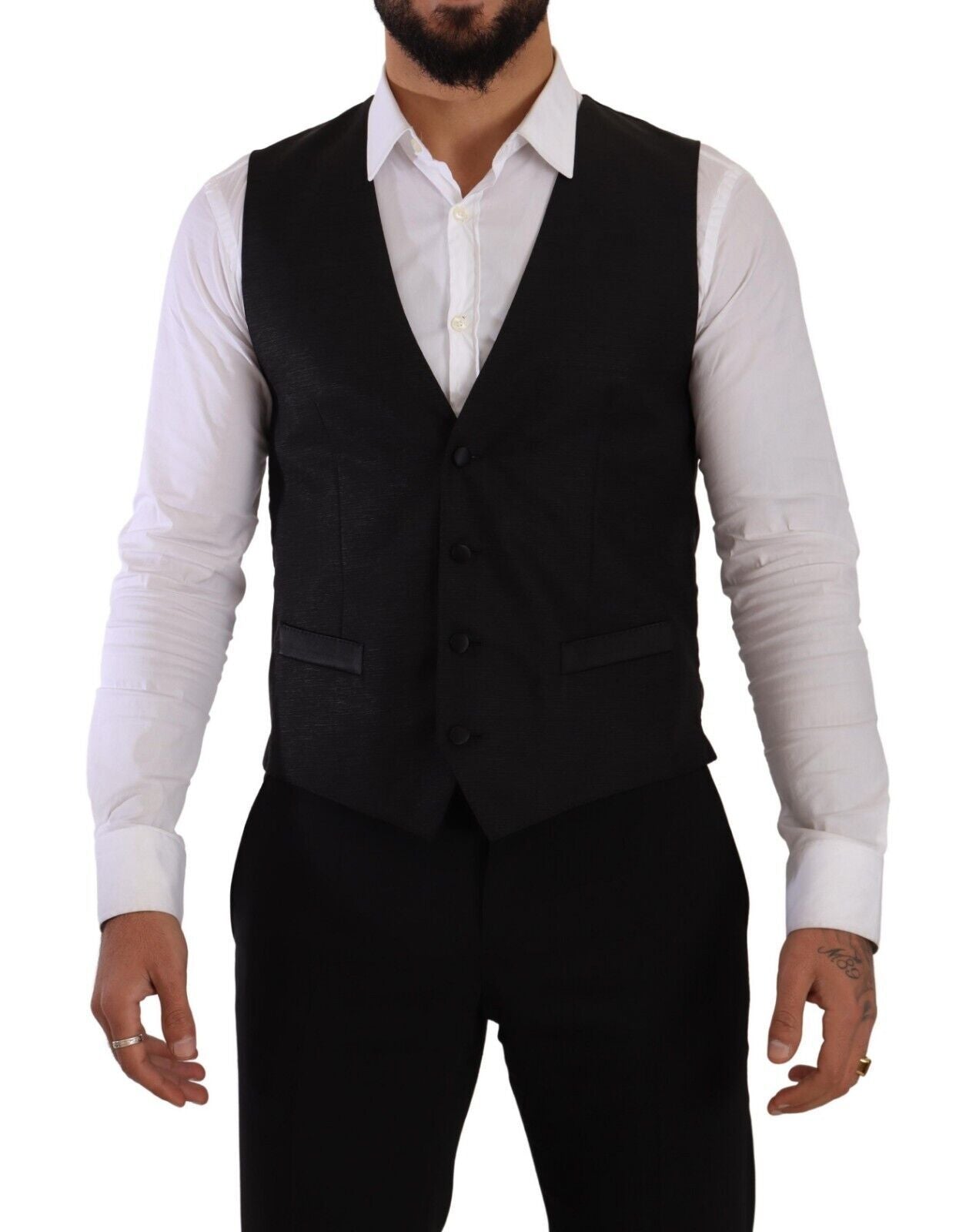 Sicilia Slim Fit Black Suit Ensemble