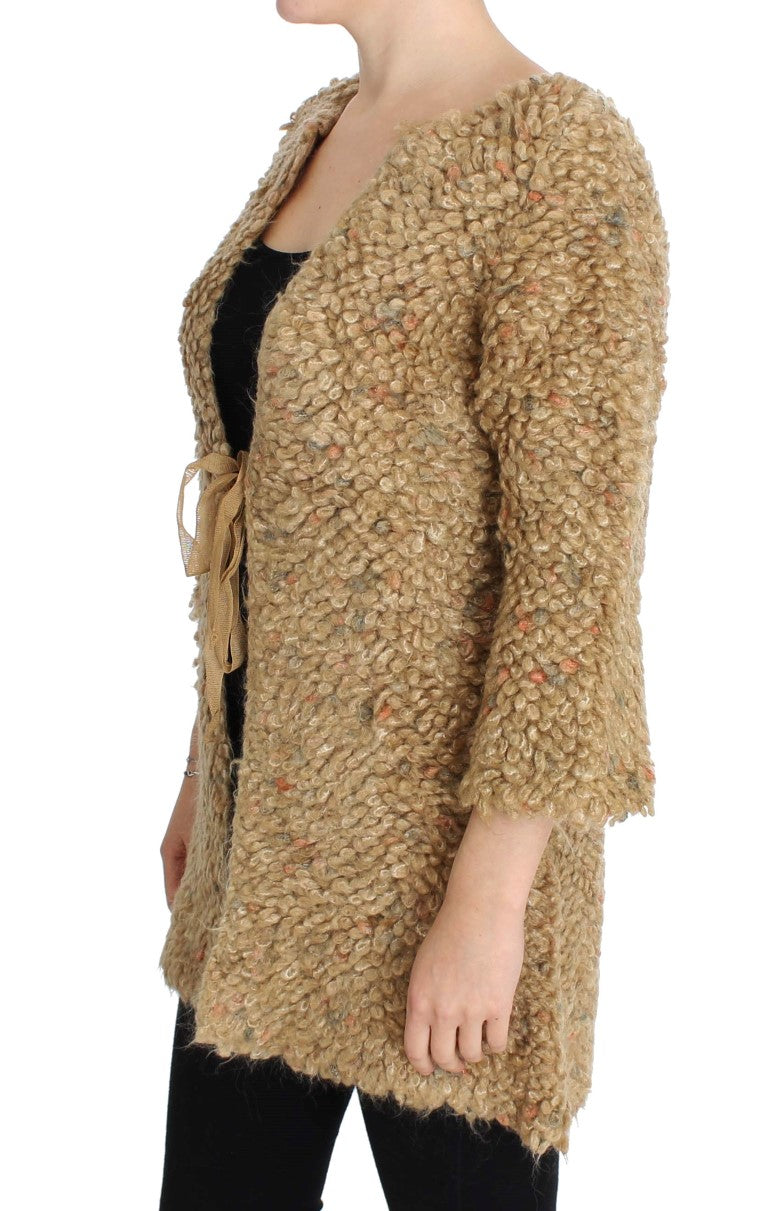 Elegant Beige Sweatercoat Cape