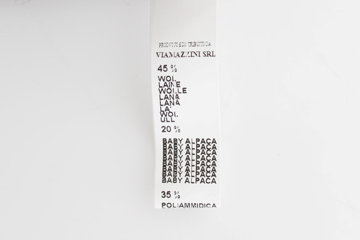 Gray Knit Wool Cardigan Sweater