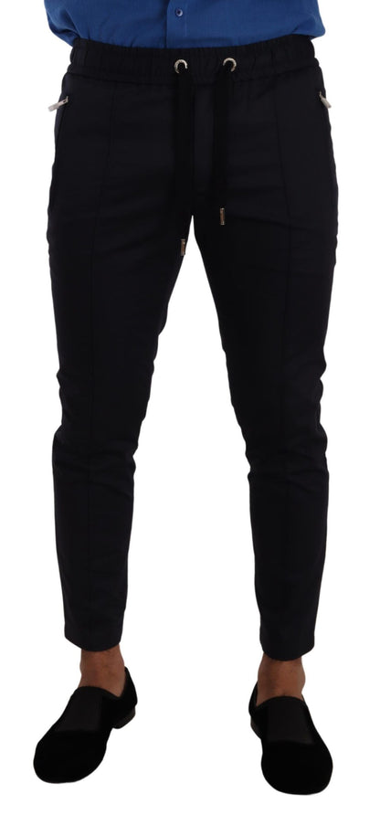 Blue Cotton Stretch Jogging Trouser Pants