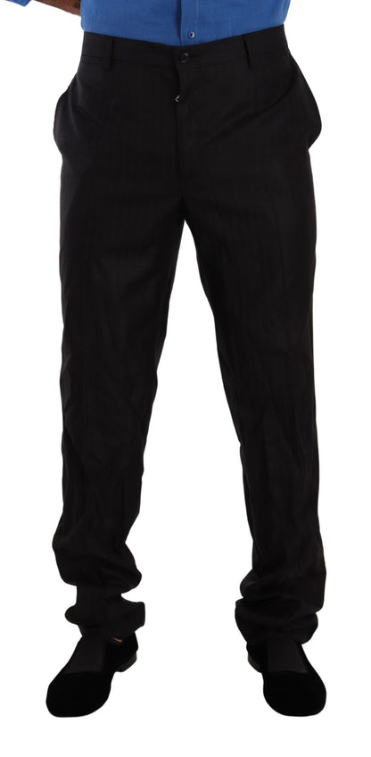 Gray Wool Silk Dress Trouser Dress Pants