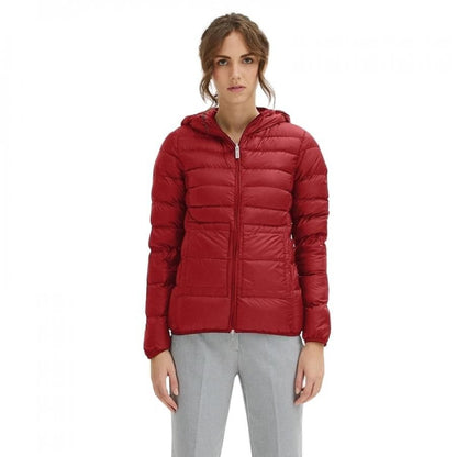 Red Nylon Women Jacket