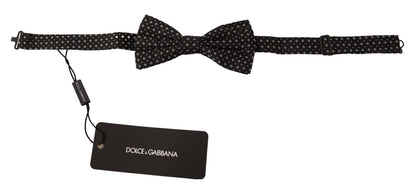 Elegant Silk Black Fantasy Bow Tie