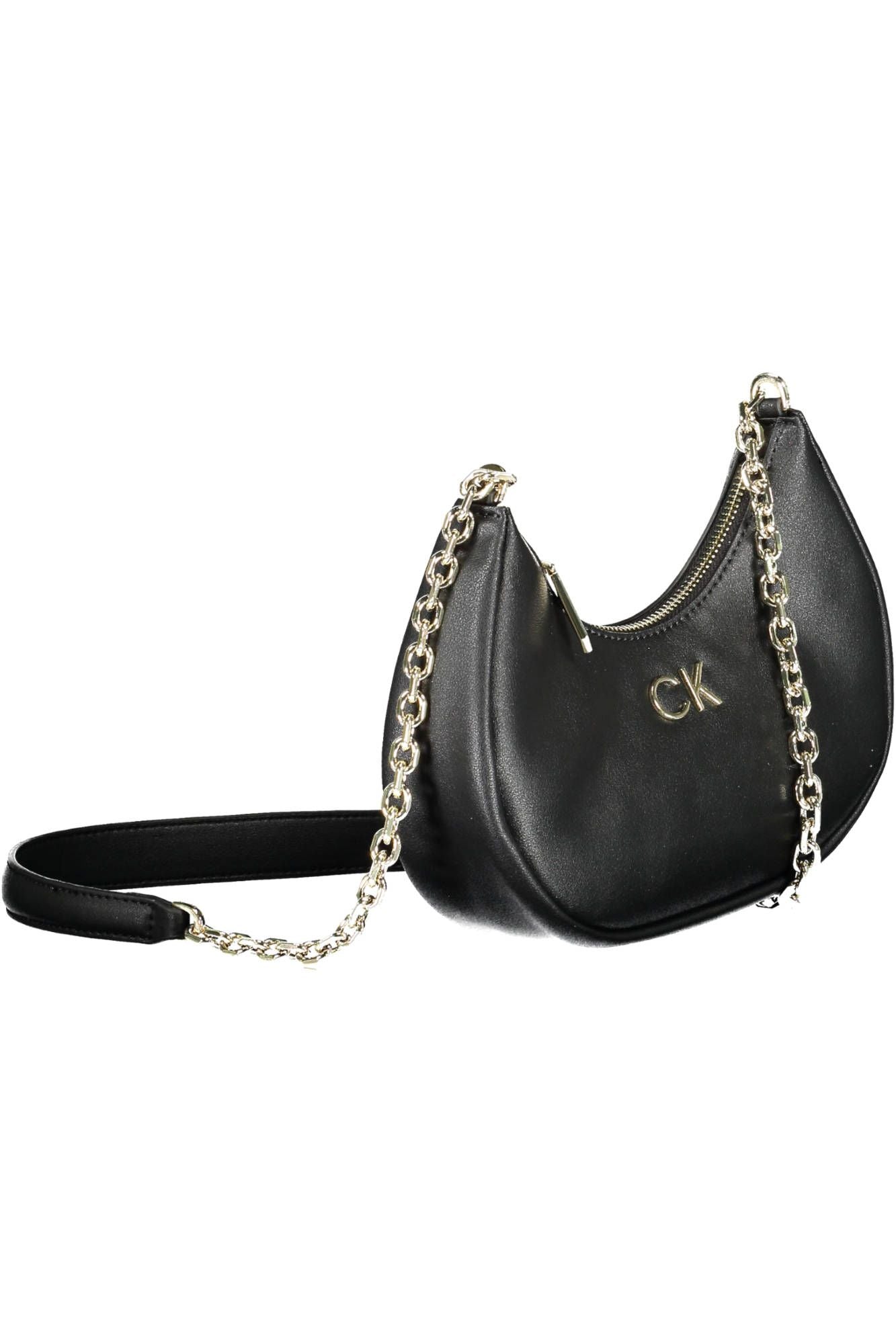 Black Polyester Women Handbag