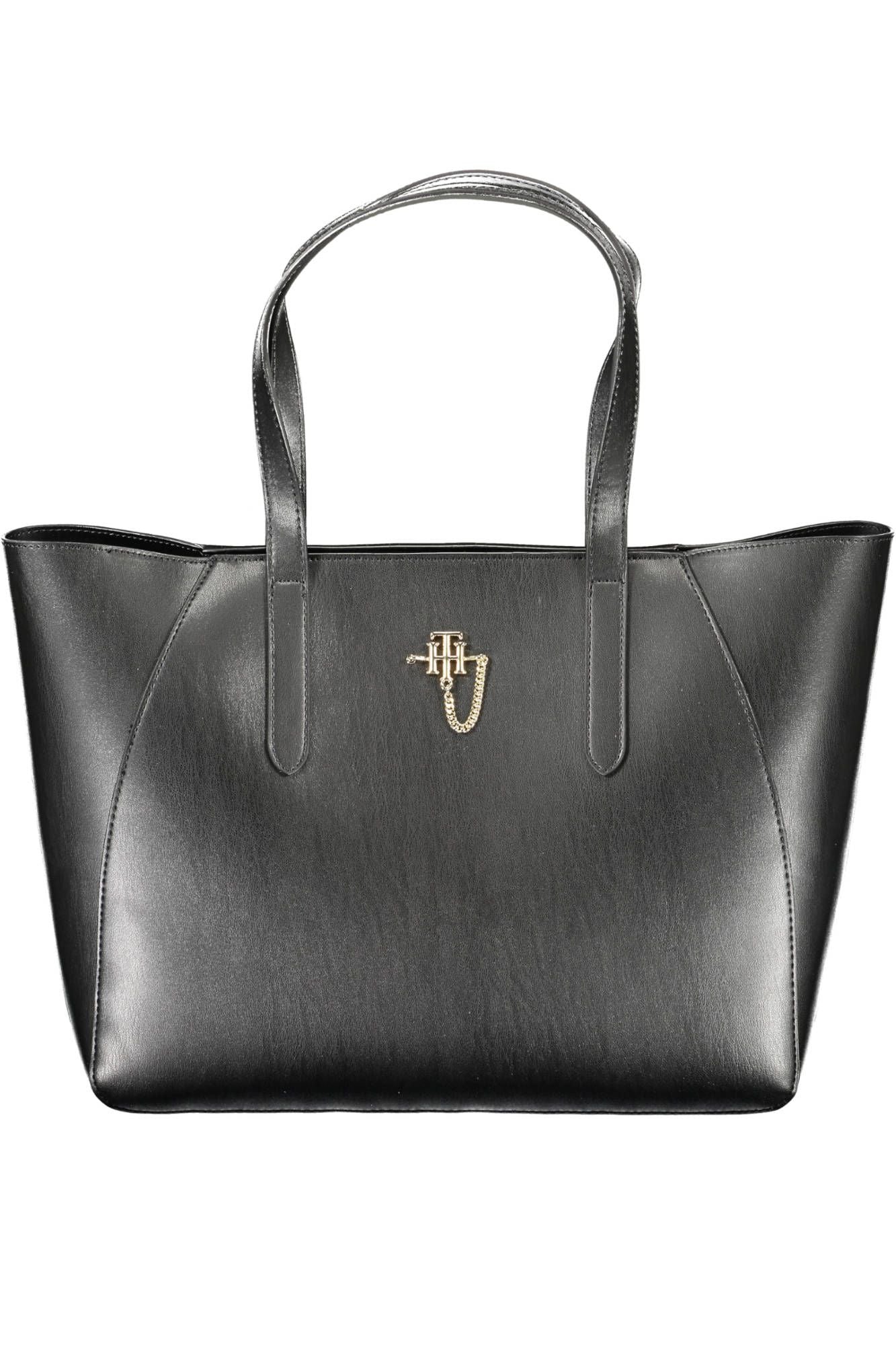 Black Polyethylene Women Handbag