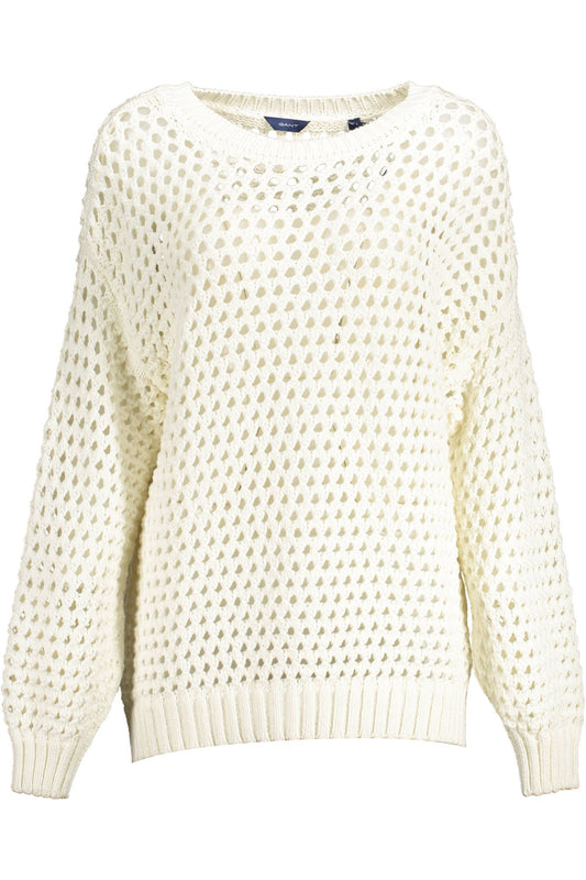 White Cotton Women Sweater