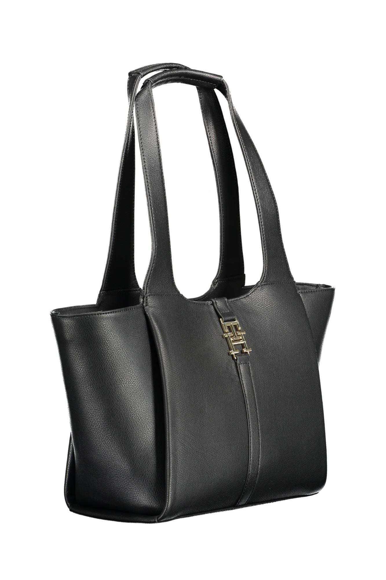 Black Polyethylene Women Handbag