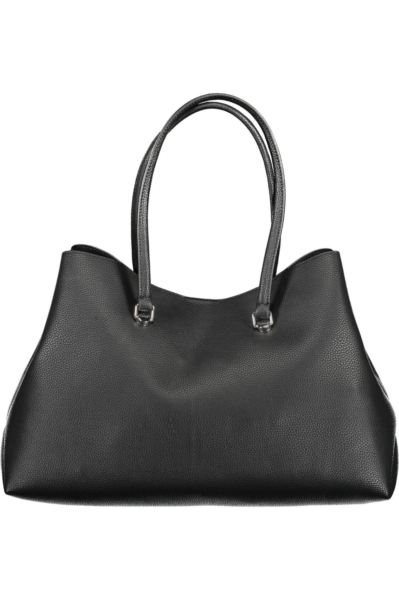 Black Polyester Women Handbag