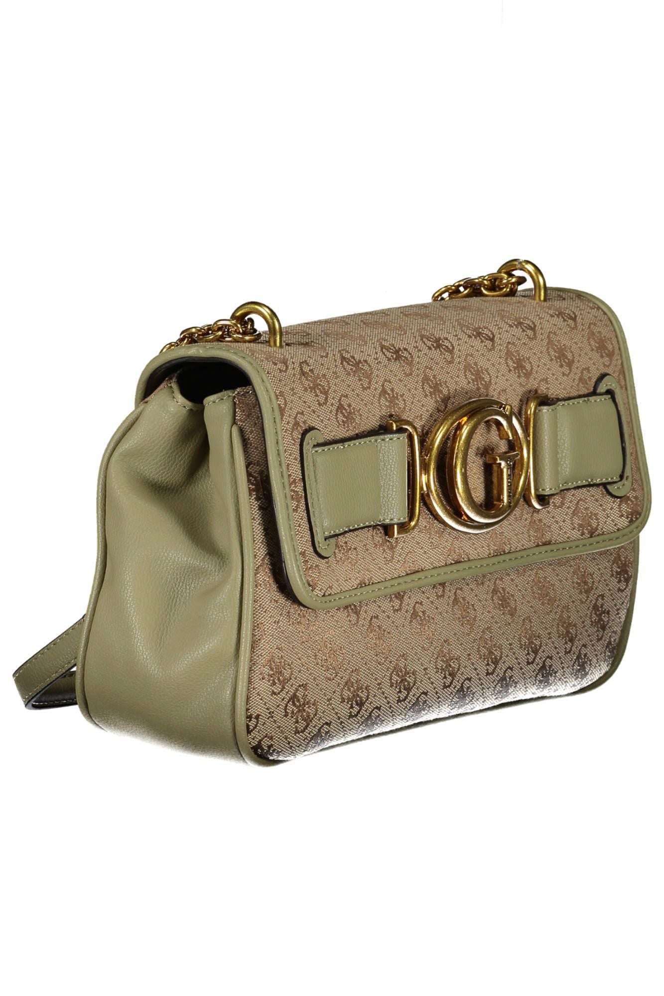 Green Polyester Women Handbag