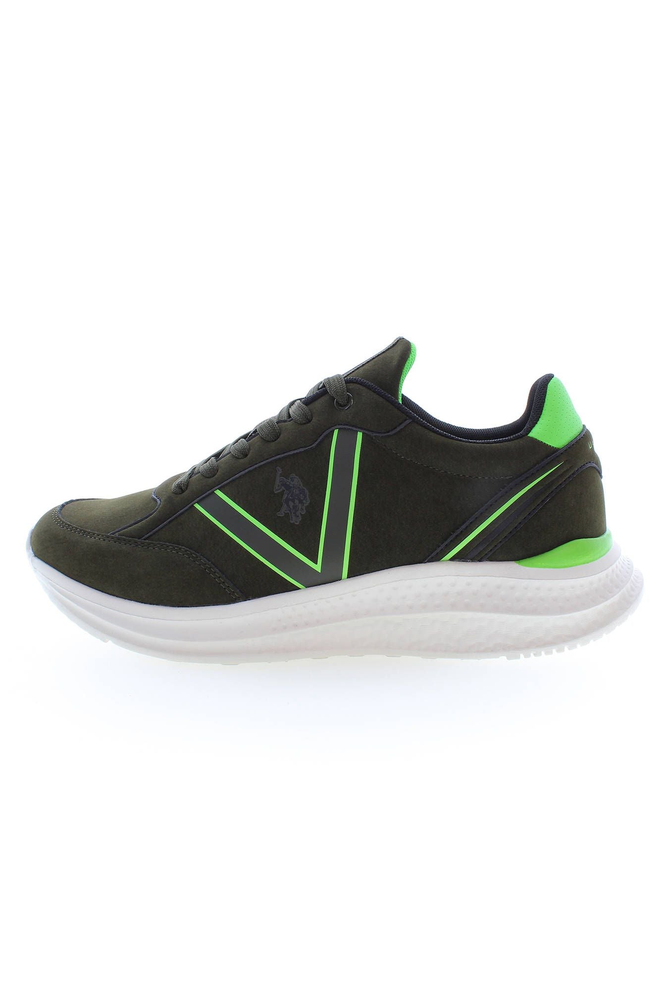 Green Polyester Men Sneaker