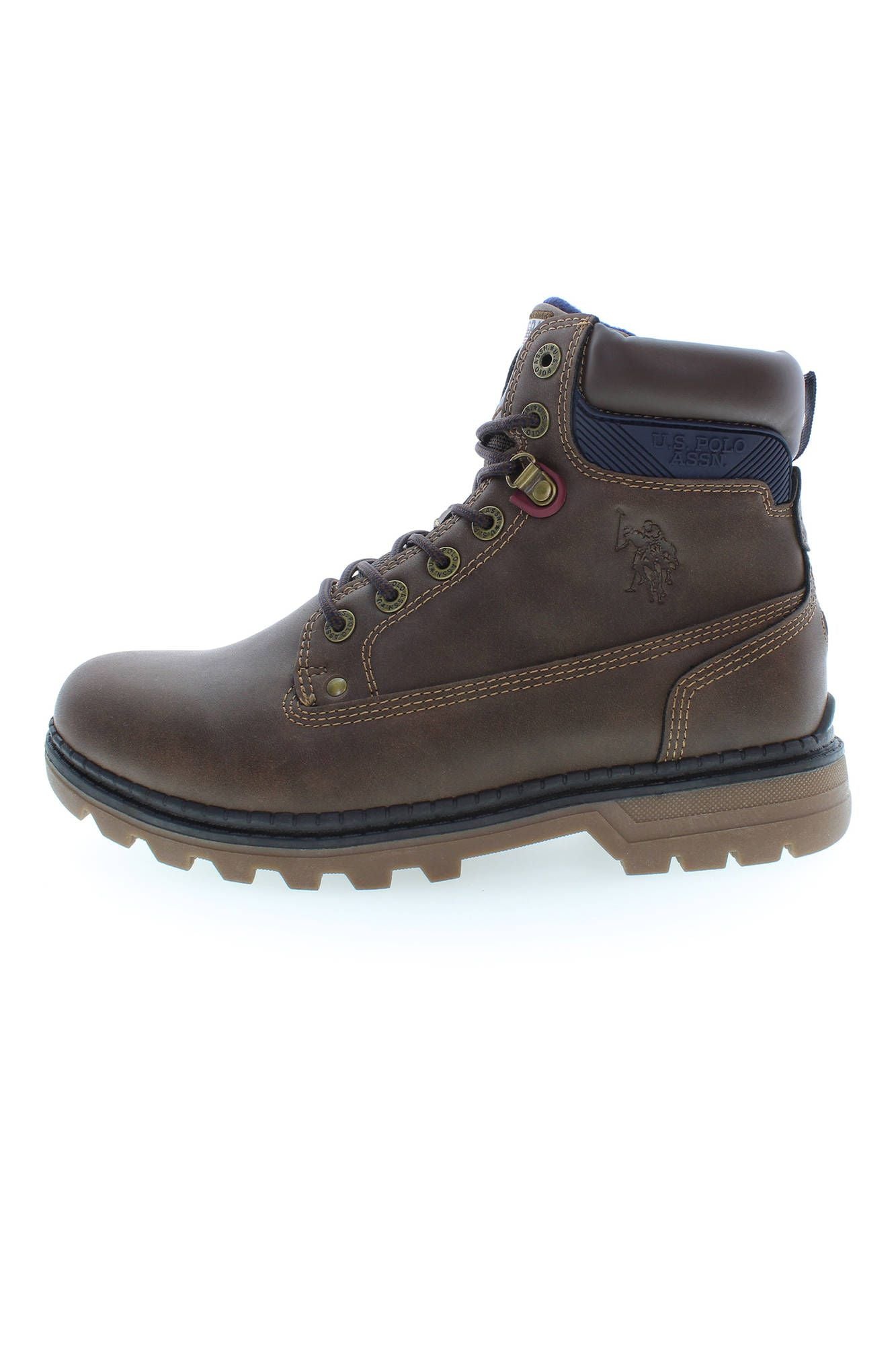 Brown Polyester Men Boot