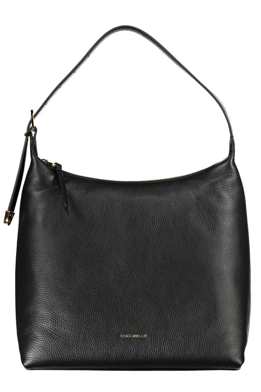 Elegant Black Leather Shoulder Bag