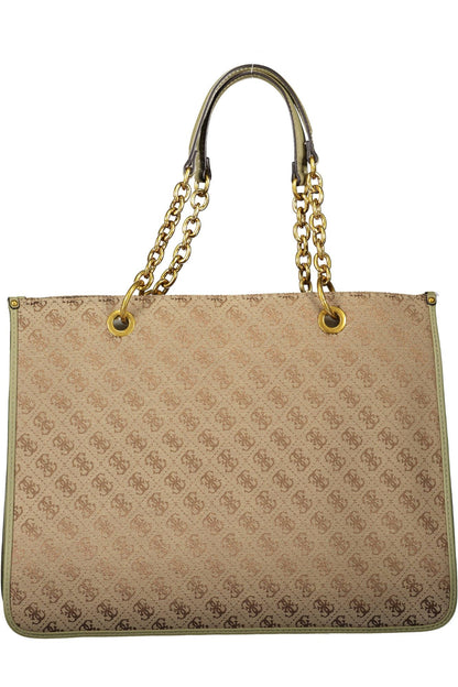 Green Polyester Women Handbag