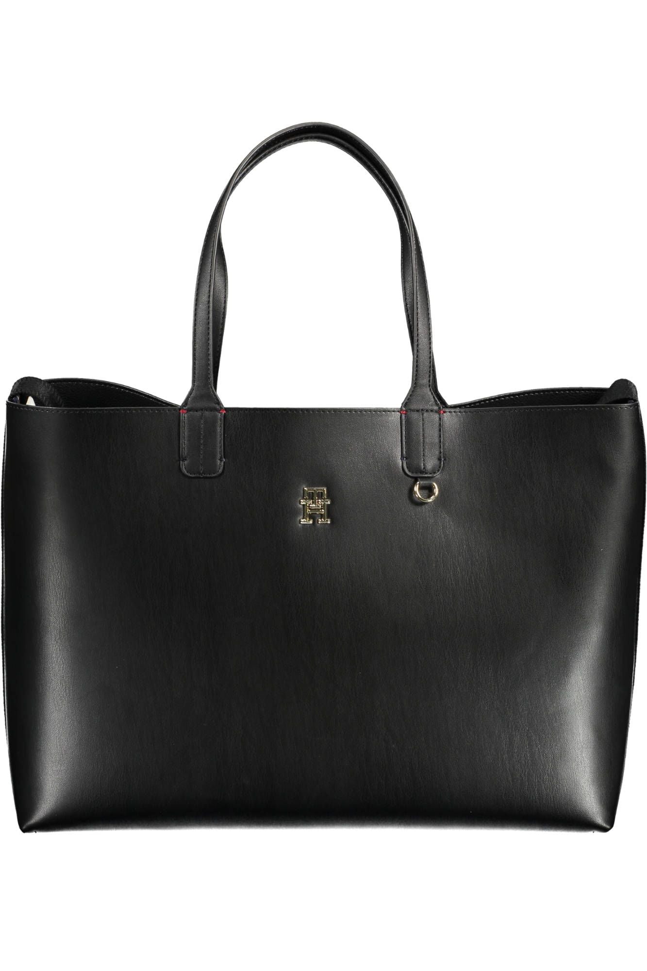 Black Polyethylene Women Handbag