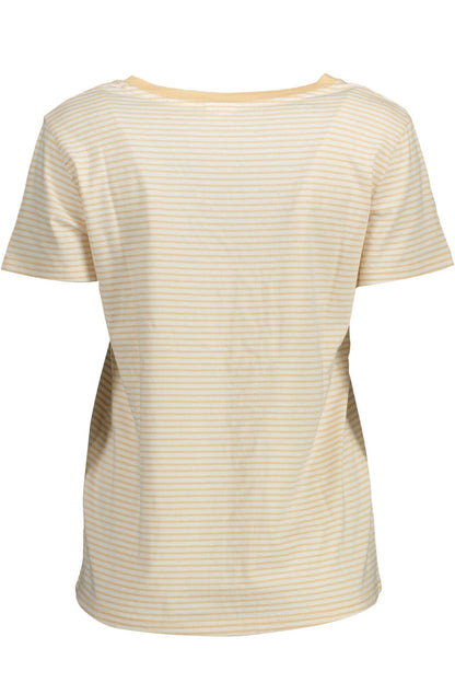 Beige Cotton Women T-Shirt