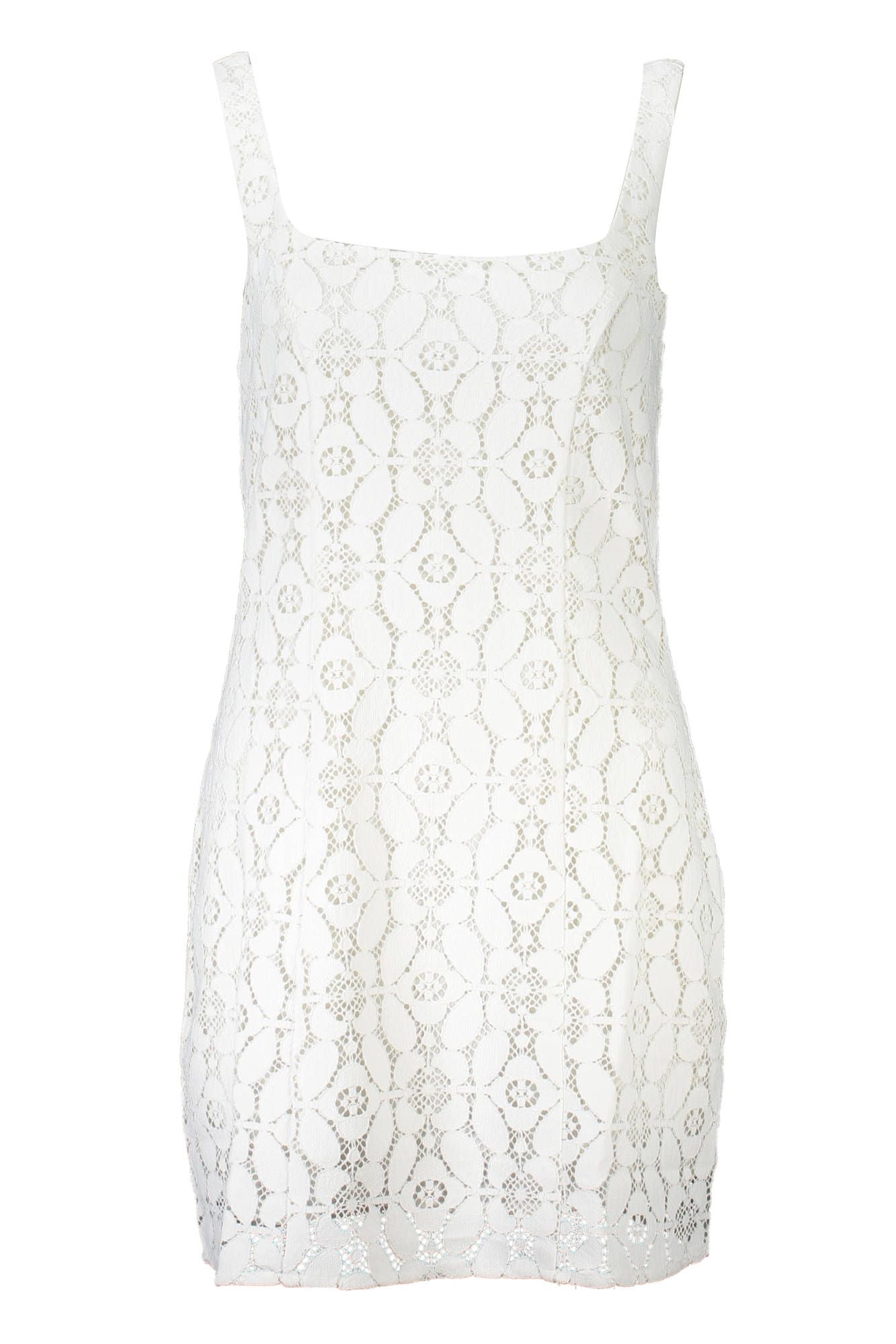 White Polyester Women Dress