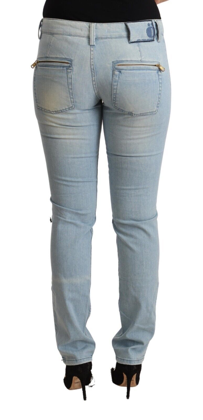 Elegant Slim Fit Cotton Blend Jeans