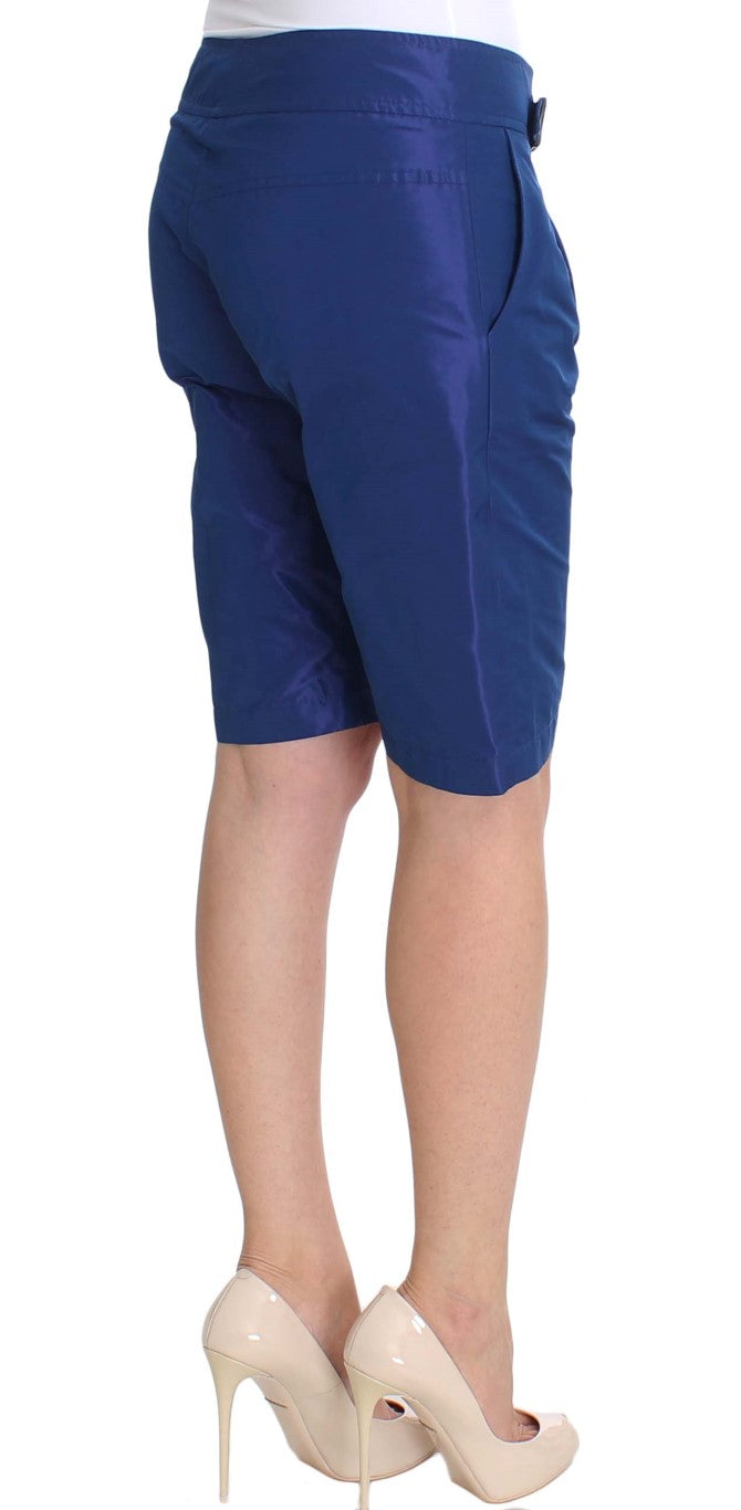 Chic Blue Mid Waist Shorts