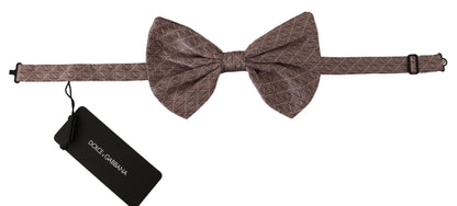 Elegant Silk Gray Bow Tie - Men's Formalwear