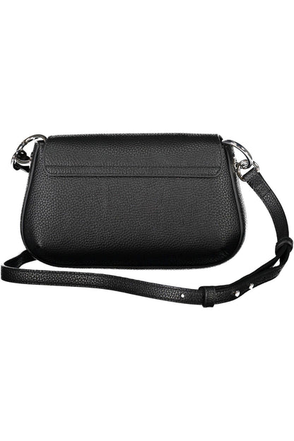 Black Polyethylene Women Handbag