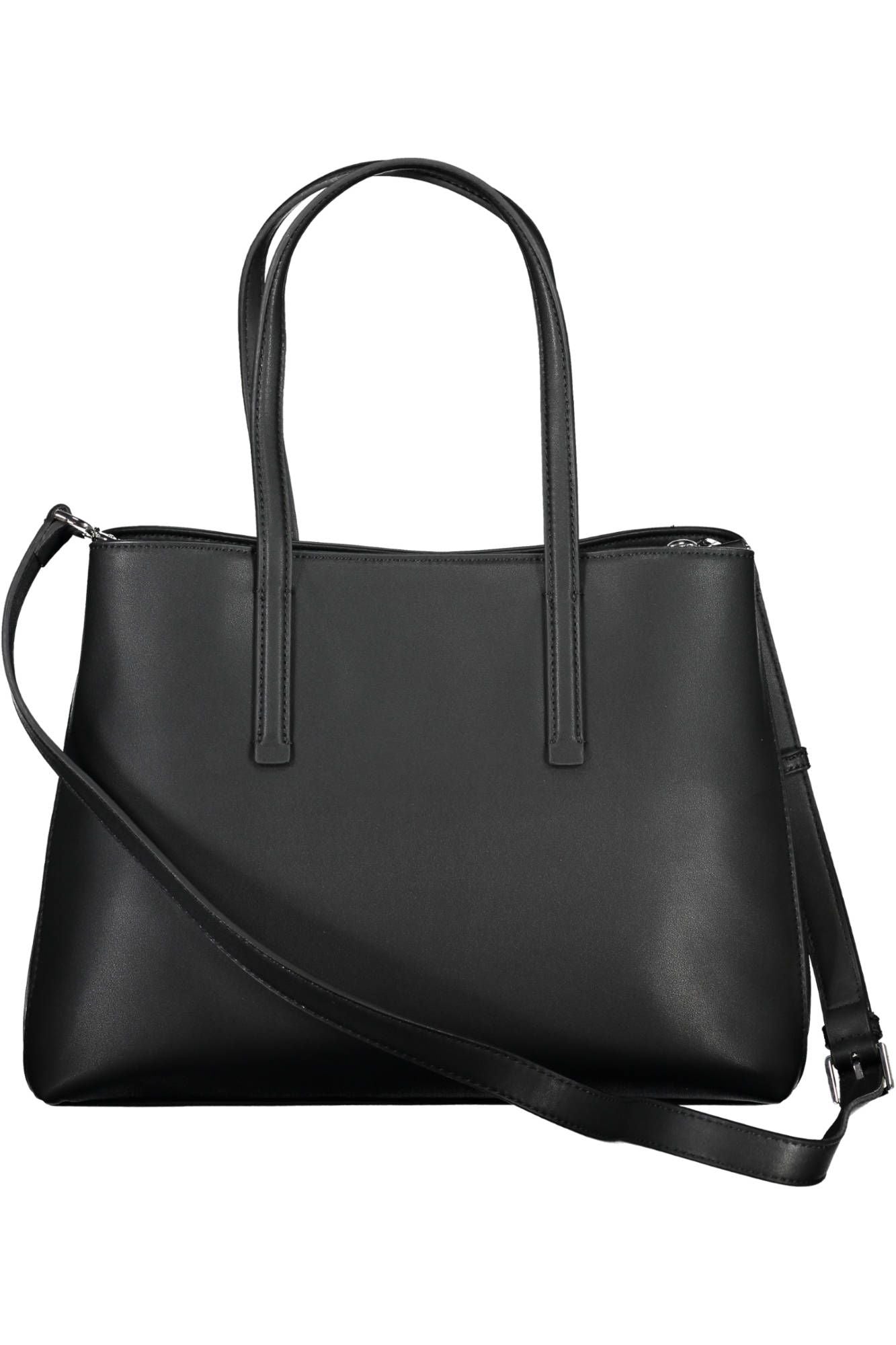 Black Polyester Women Handbag