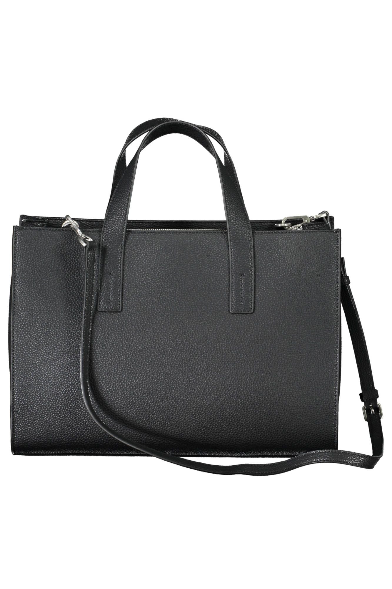 Black Polyester Women Handbag