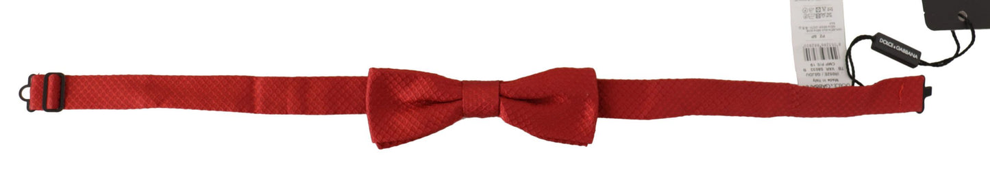 Elegant Red Silk Bow Tie