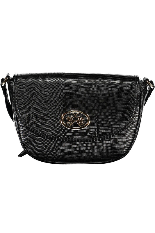 Black Polyethylene Women Handbag