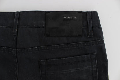 Sleek Gray Slim Fit Italian Mens Jeans