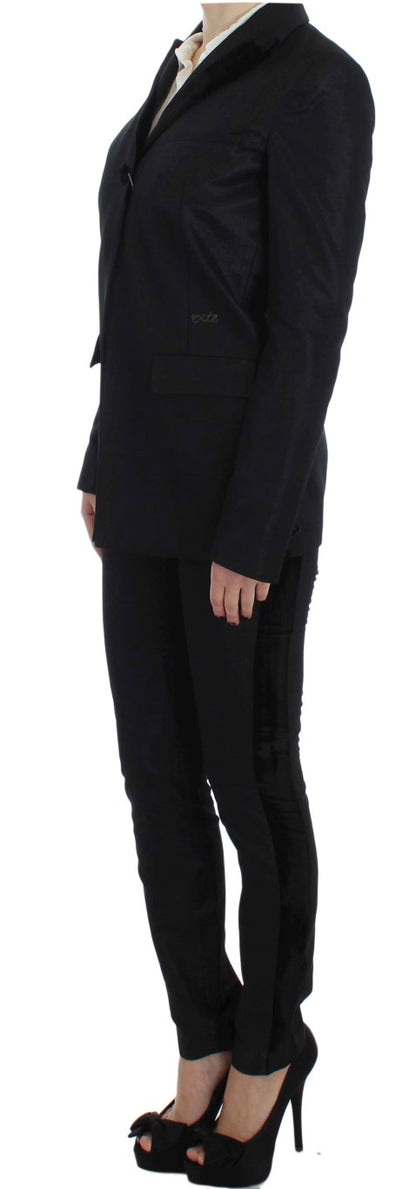 Elegant Three-Piece Black Pants Suit