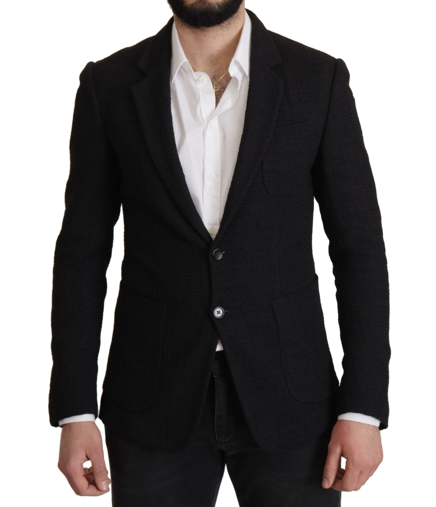 Elegant Single Breasted Wool Blazer