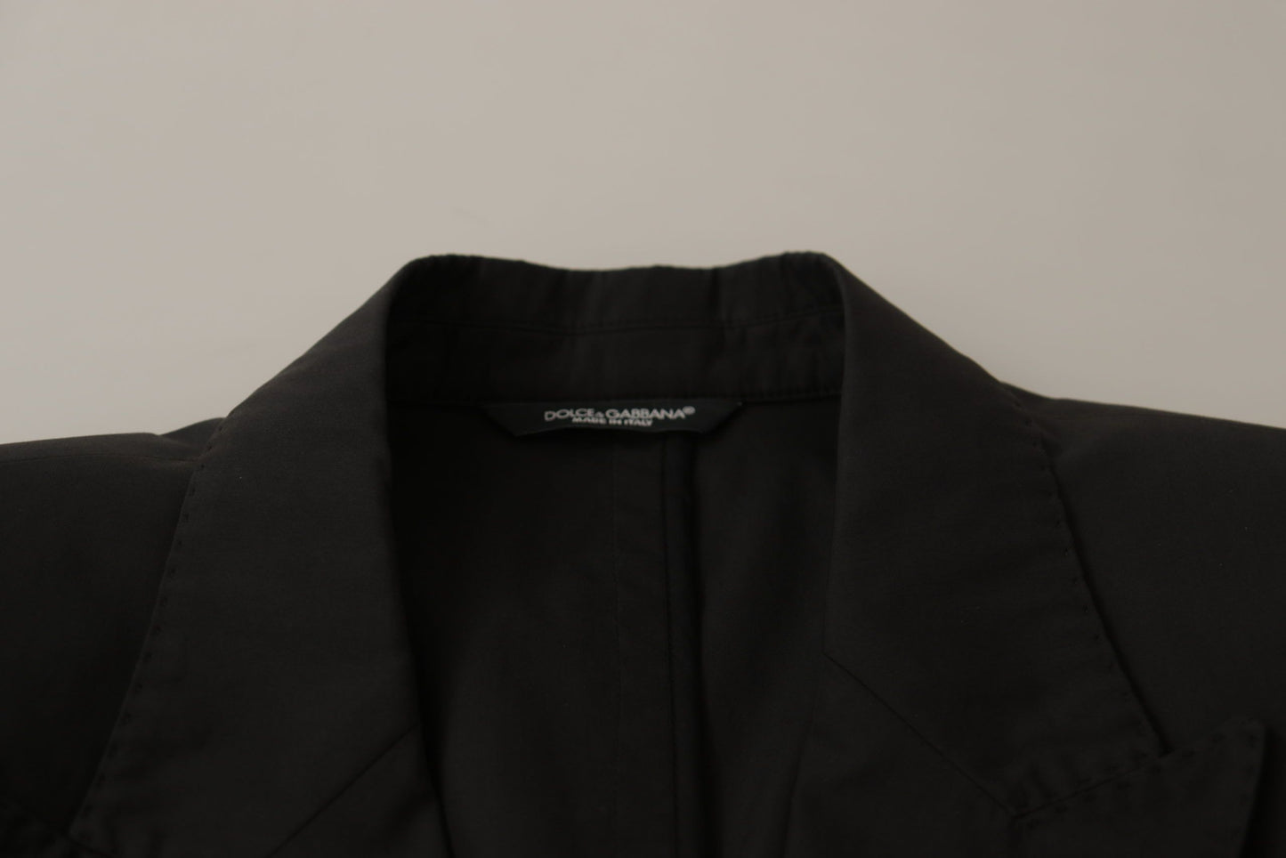 Elegant Taormina Black Cotton Blazer