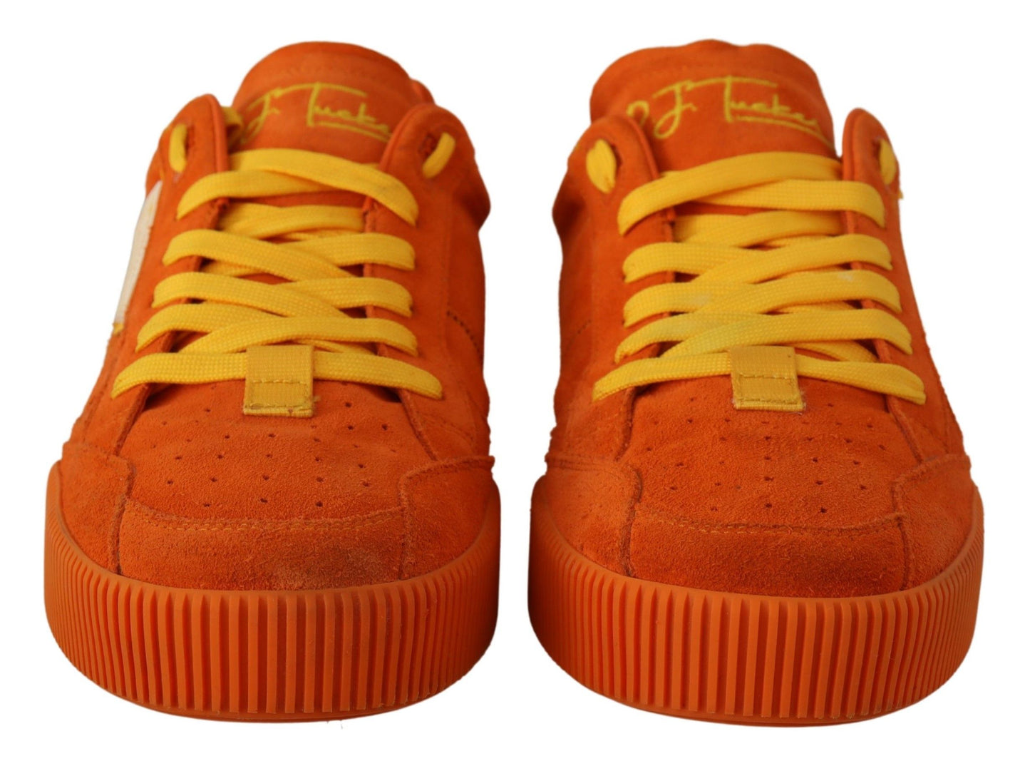 Orange Suede Italian Sneakers