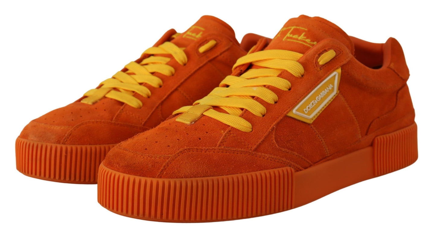 Orange Suede Italian Sneakers