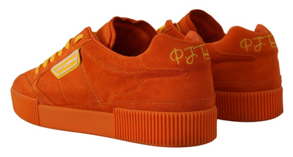 Orange Suede Italian Sneakers