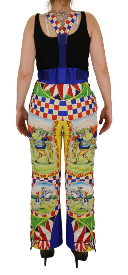 Multicolor High Waist Snow Pants