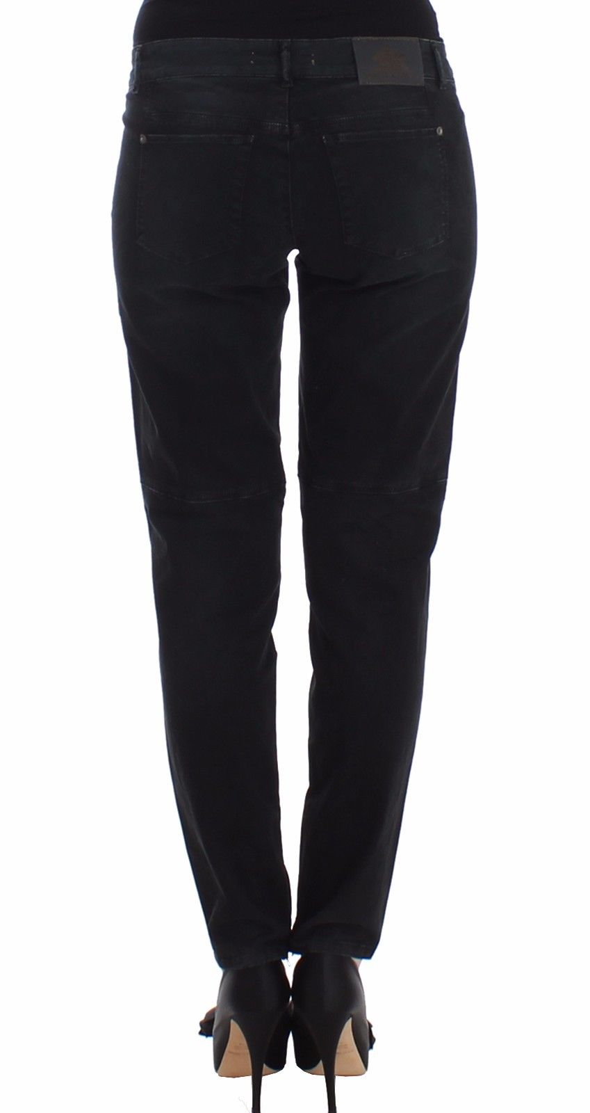 Sleek Black Slim Leg Designer Jeans