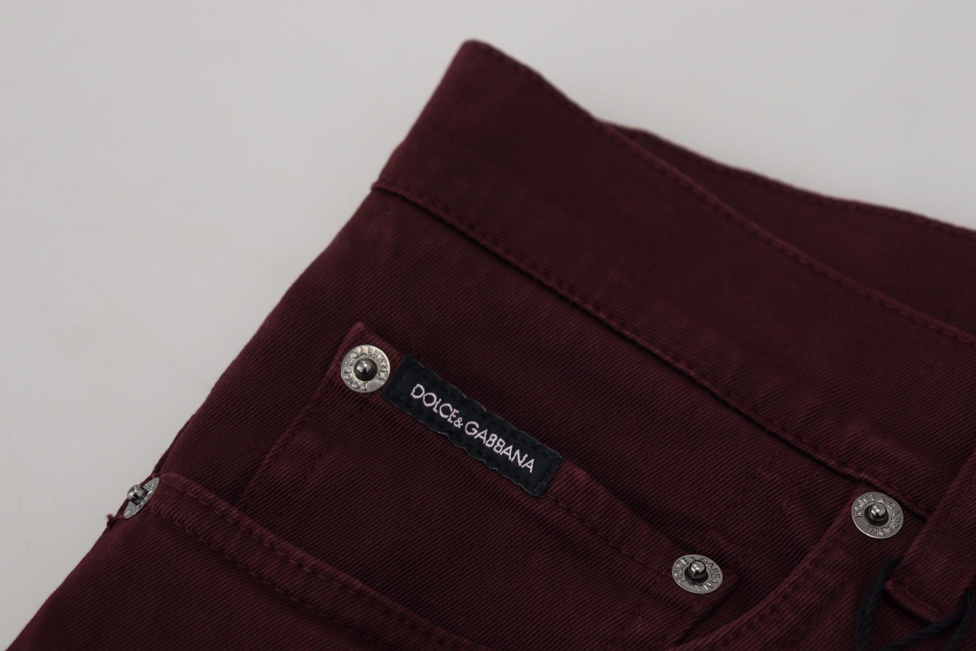 Bordeaux Cotton Stretch GOLD Denim Jeans