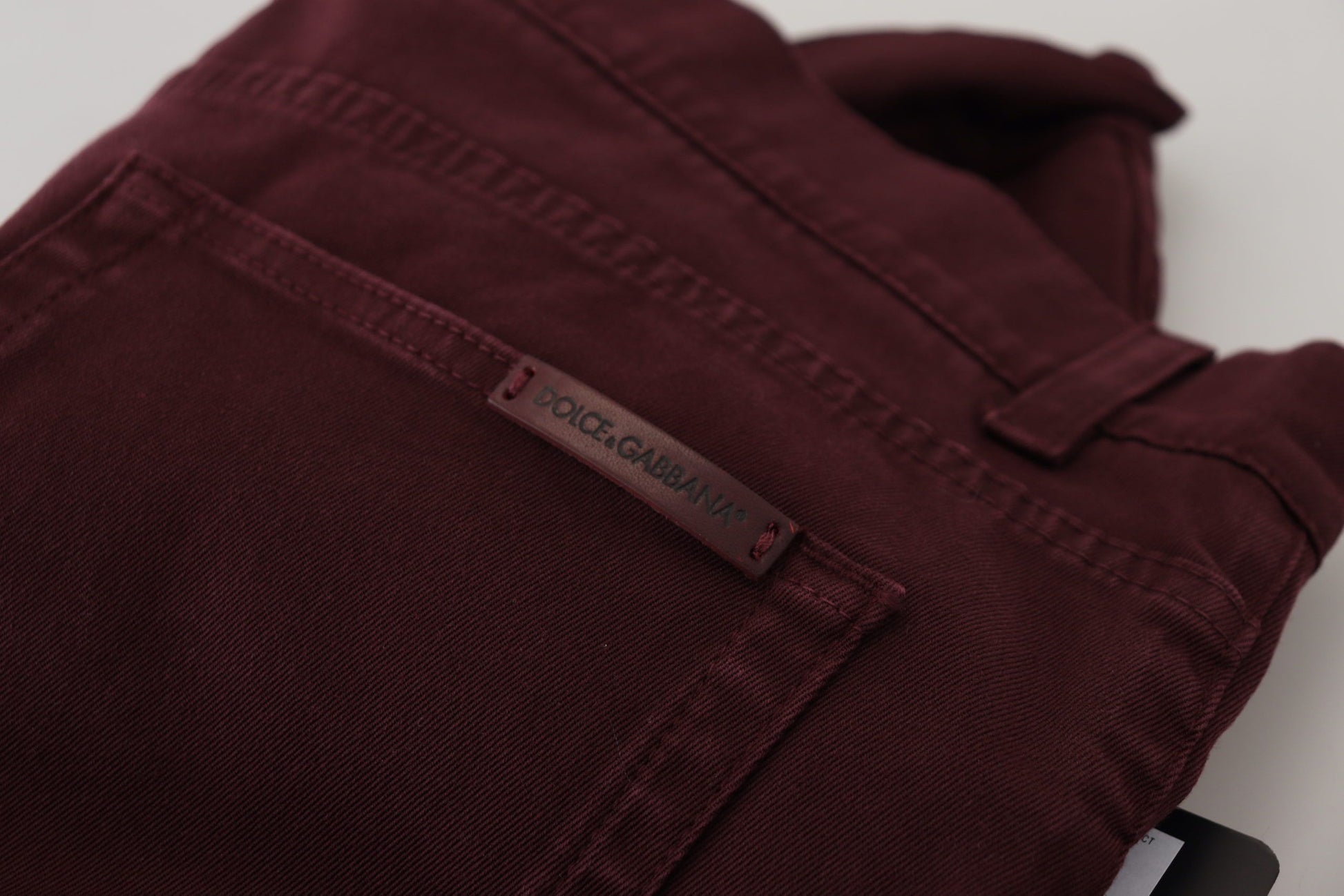 Bordeaux Cotton Stretch GOLD Denim Jeans