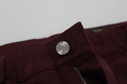 Bordeaux Cotton Stretch GOLD Denim Jeans